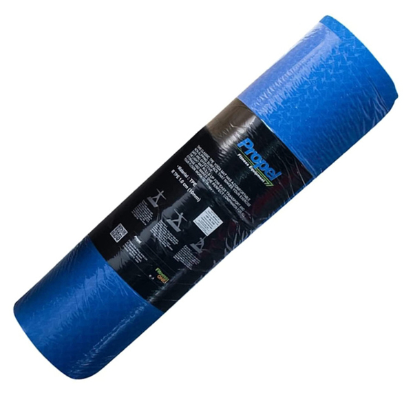 TPE yoga mat blue color 10mm