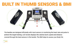 Treadmill HT72i thumb sensors