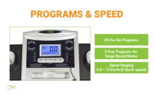 Treadmill HT72i programs and speed