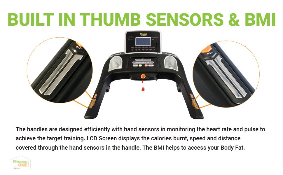 Treadmill PT84i thumb sensors